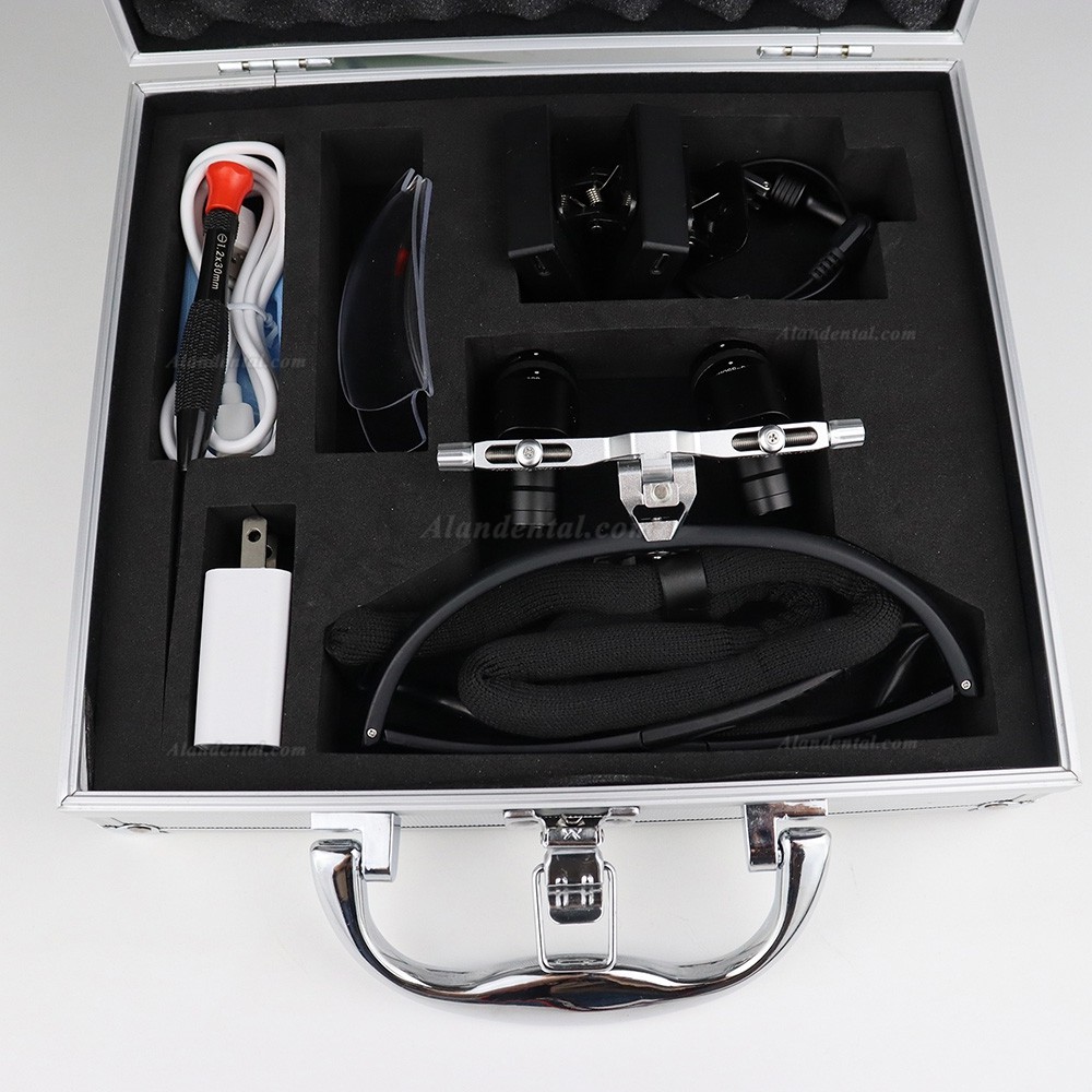 WJ YWJ-MG11U 3.0X-5.0X Dental Ergonomic Binocular Loupes With Headlight (Adjustable Magnification)